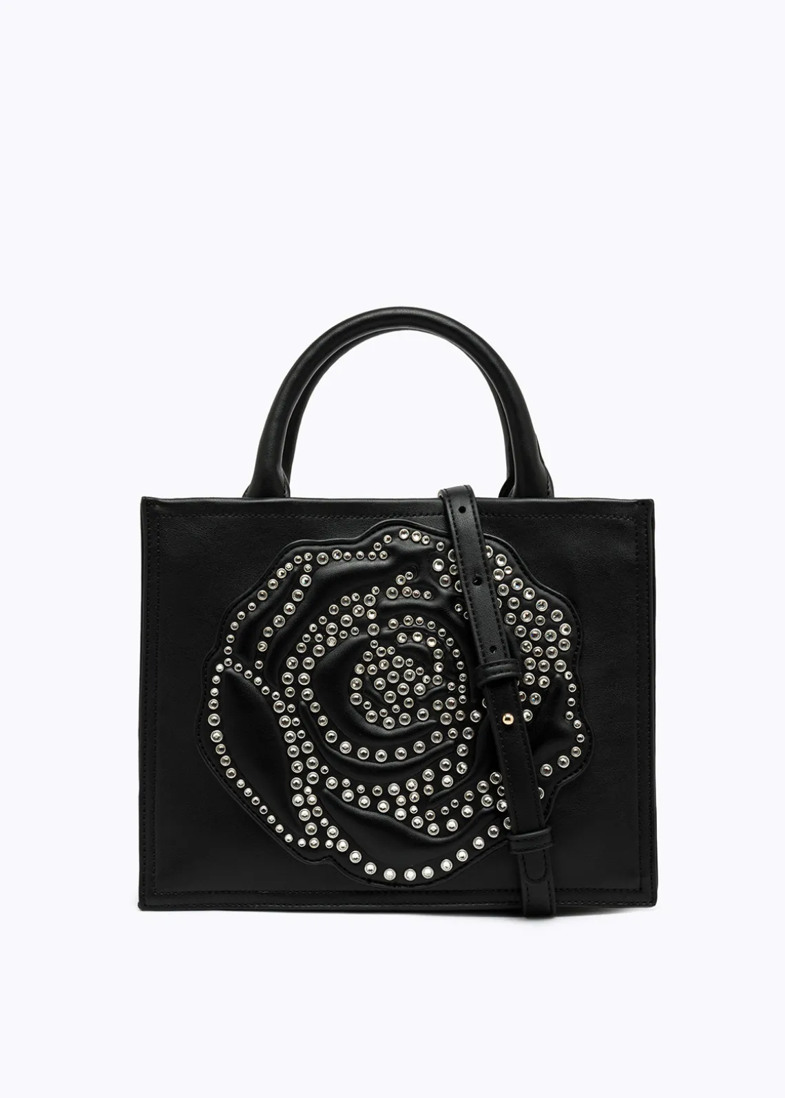 BAG WITH ROSE AND STUDS