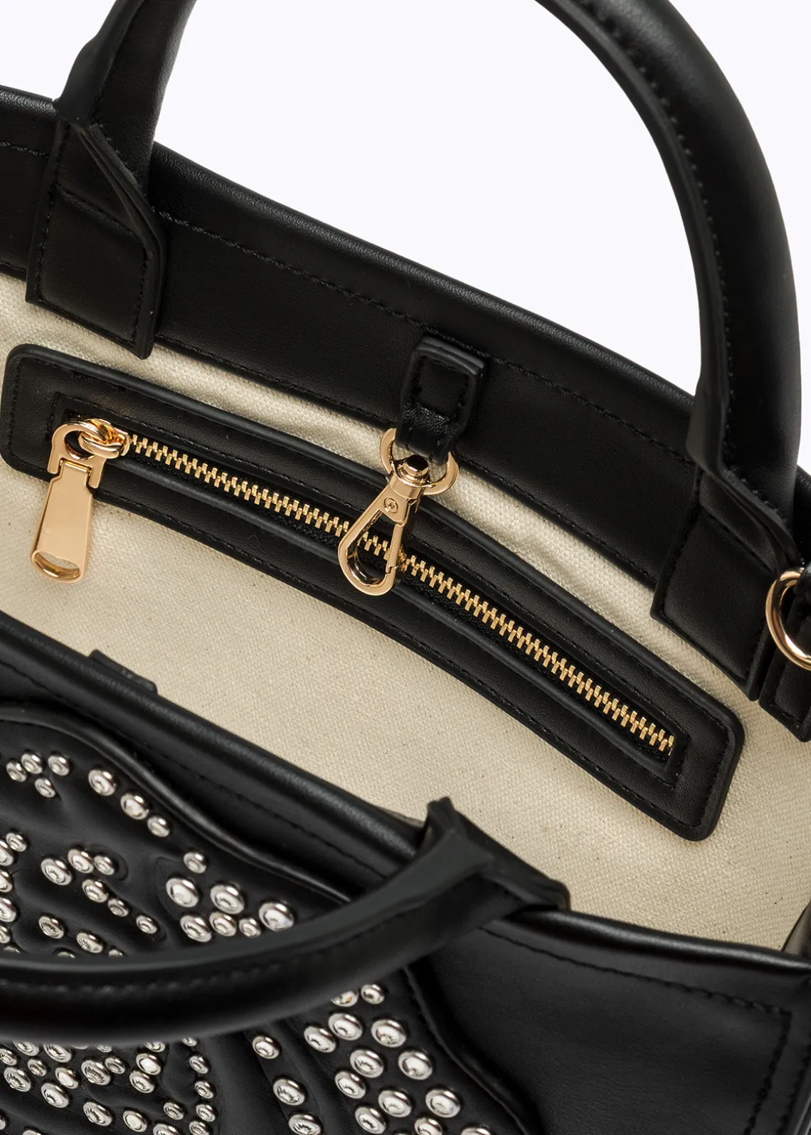 BAG WITH ROSE AND STUDS
