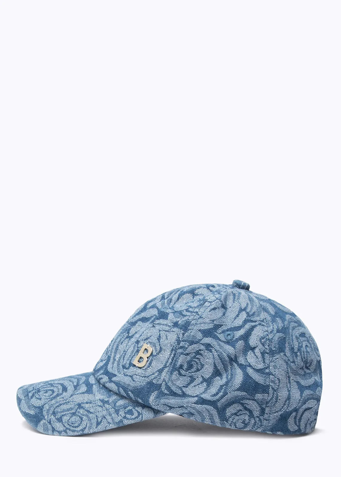 BASEBALL CAP IN ROSE PRINT DENIM