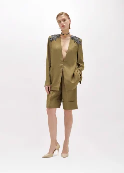 BERMUDA SHORTS IN LINEN BLEND