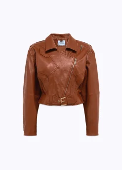 Biker Jacket with embossed rose