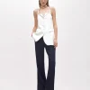 BUSTIER TOP IN LIGHT CRÊPE