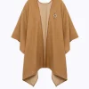 CAPE IN WOOL WITH RHINESTONES