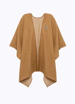 CAPE IN WOOL WITH RHINESTONES