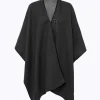 CAPE IN WOOL WITH RHINESTONES