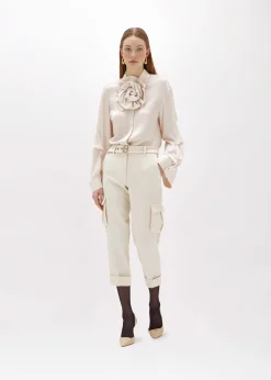 CARGO PANTS IN STRETCH WOOL CADY