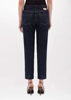 CIGARETTE JEANS IN DENIM WITH BELT