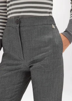 CIGARETTE PANTS IN MÉLANGE FLANNEL