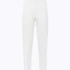 Cigarette pants in stretch crêpe