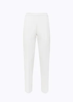 Cigarette pants in stretch crêpe
