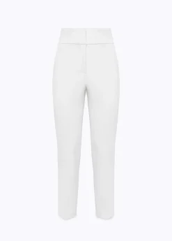 Cigarette pants in stretch crêpe