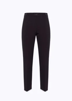 Cigarette pants in stretch crêpe