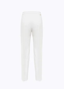 Cigarette pants in stretch crêpe