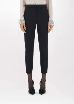 CIGARETTE PANTS IN STRETCH CRÊPE