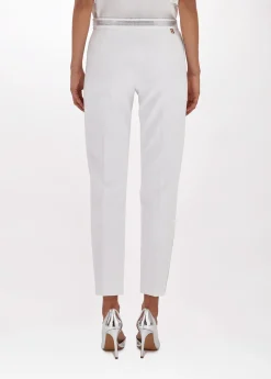 Cigarette pants in stretch crêpe