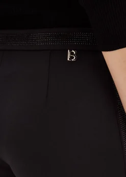 Cigarette pants in stretch crêpe