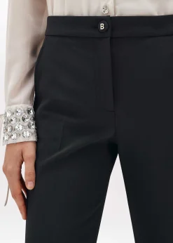 CIGARETTE PANTS IN STRETCH CRÊPE