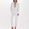 Crêpe blazer jacket with rhinestones