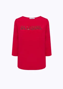CRÊPE DE CHINE BLOUSE WITH LOGO
