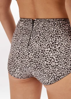 CULOTTES IN ANIMALIER PRINT STRETCH SATIN