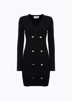 DOUBLE-BREASTED DRESS WITH BUTTONS.