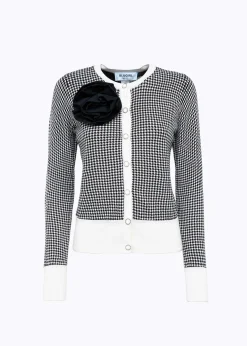 DOUBLE-FACE CARDIGAN WITH BROOCH