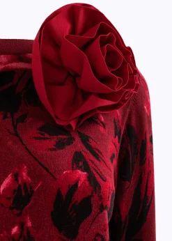 DOUBLE-FACE CARDIGAN WITH BROOCH