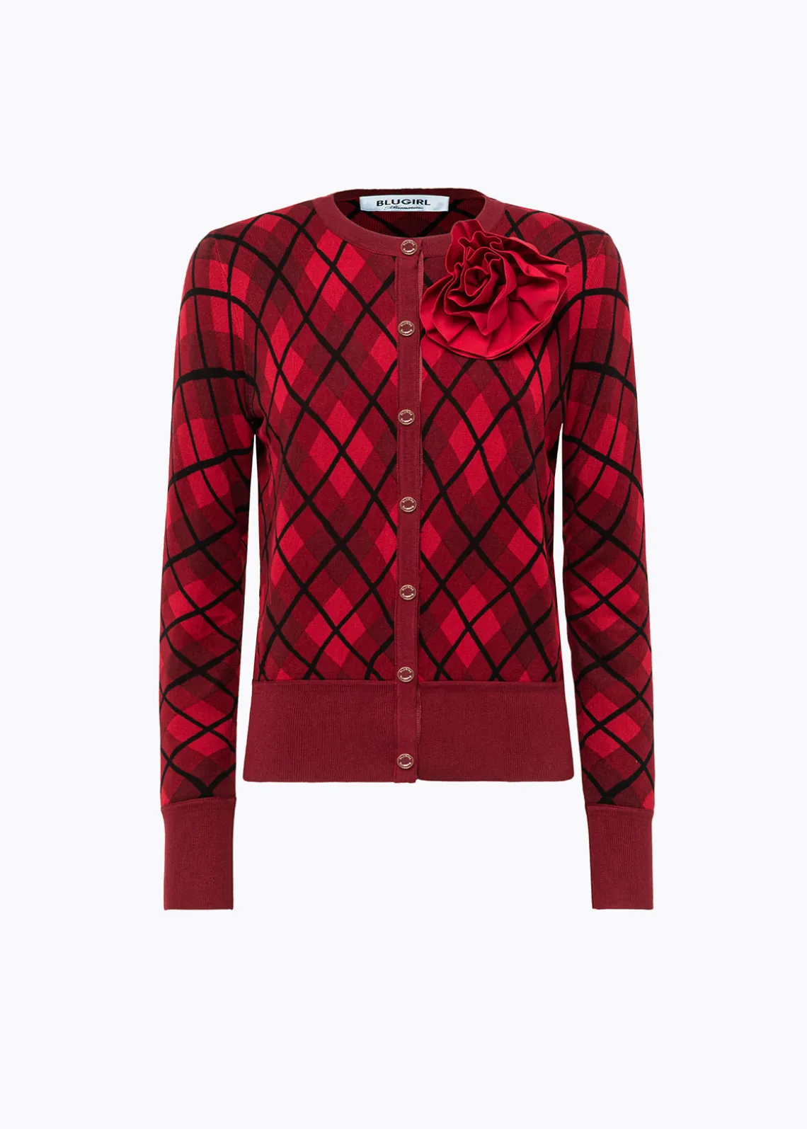 DOUBLE-FACE CARDIGAN WITH BROOCH