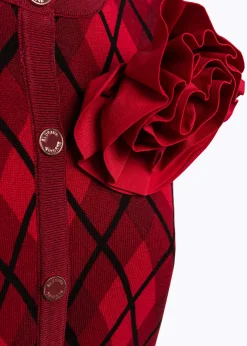 DOUBLE-FACE CARDIGAN WITH BROOCH