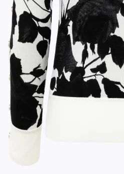 DOUBLE-FACE SWEATER WITH BROOCH