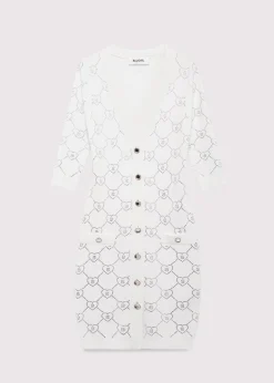 DRESS WITH RHINESTONE MONOGRAM LOGO
