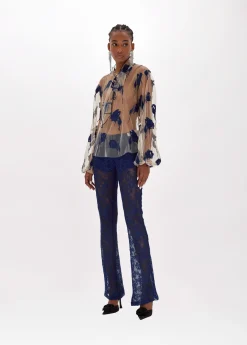 Embroidered tulle Blouse