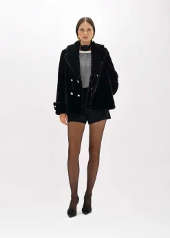 FAUX FUR CROPPED COAT