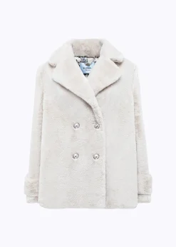 FAUX FUR CROPPED COAT