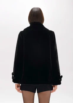 FAUX FUR CROPPED COAT