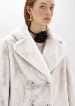 FAUX FUR CROPPED COAT