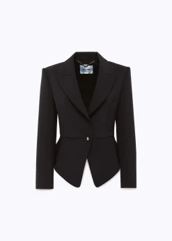 FITTED JACKET IN STRETCH CRÊPE