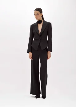 FITTED JACKET IN STRETCH CRÊPE