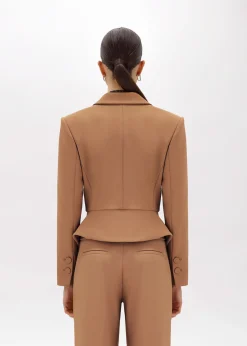 FITTED JACKET IN STRETCH CRÊPE