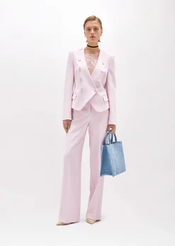 FITTED LIGHT CRÊPE JACKET WITH TOP