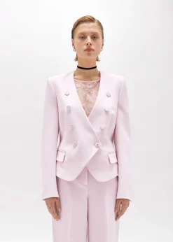 FITTED LIGHT CRÊPE JACKET WITH TOP
