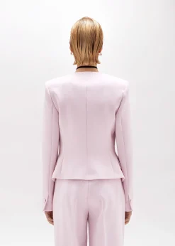 FITTED LIGHT CRÊPE JACKET WITH TOP