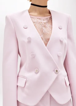 FITTED LIGHT CRÊPE JACKET WITH TOP