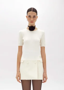 FITTED SWEATER IN VISCOSE BLEND