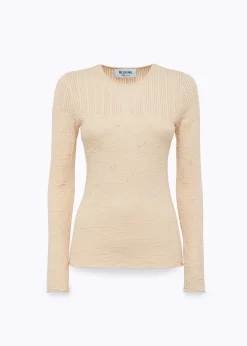 FITTED SWEATER WITH FLORAL PATTERN