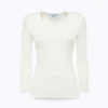 FITTED SWEATER WITH FLORAL PATTERN