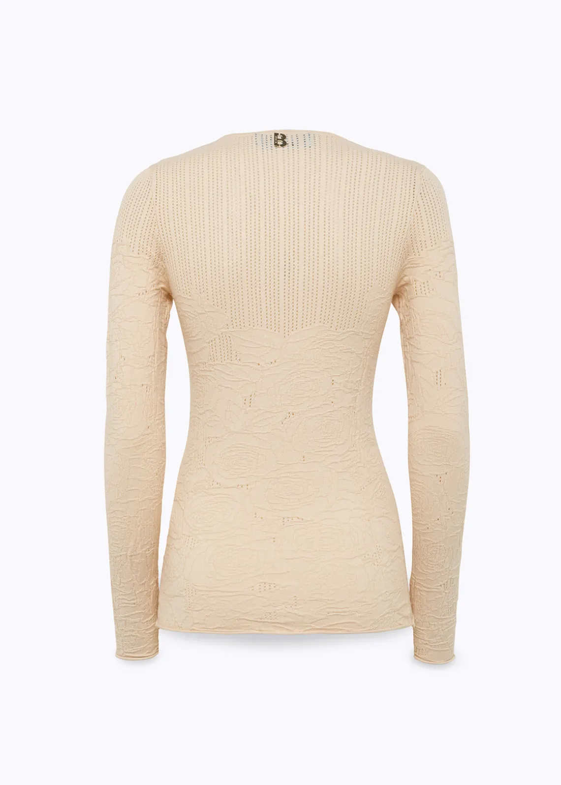 FITTED SWEATER WITH FLORAL PATTERN