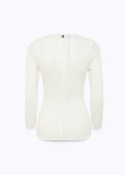 FITTED SWEATER WITH FLORAL PATTERN