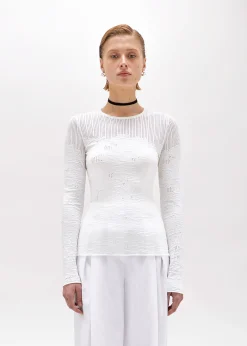 FITTED SWEATER WITH FLORAL PATTERN