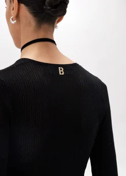 FITTED SWEATER WITH FLORAL PATTERN